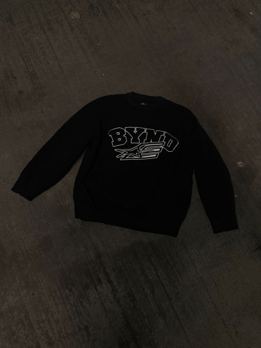 BYND Black Ribbed Sweater
